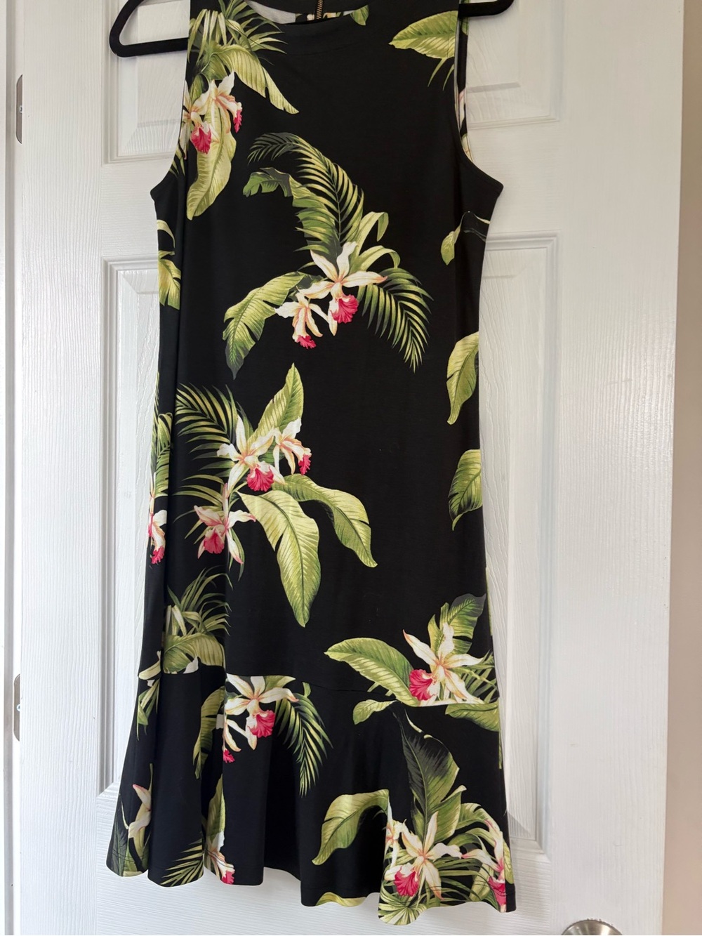 Tommy Bahama Black Tropical Floral Shift Dress